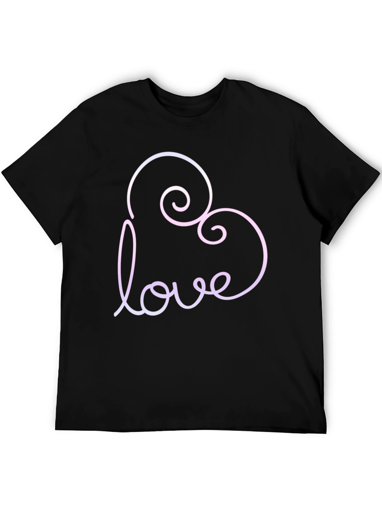 Love Heart Graphic Tee - Stylish Black T-Shirt