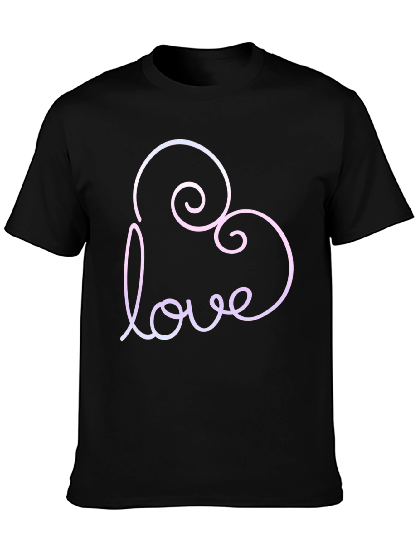 Love Heart Graphic Tee - Stylish Black T-Shirt