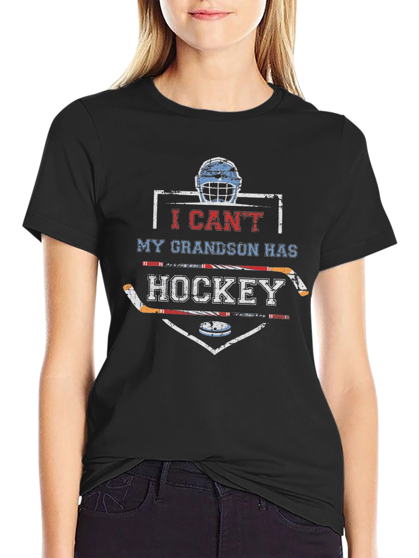Grandson Hockey T-Shirt - I Cant I Have Hockey