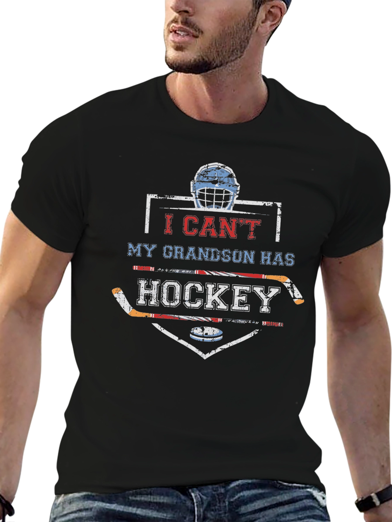 Grandson Hockey T-Shirt - I Cant I Have Hockey