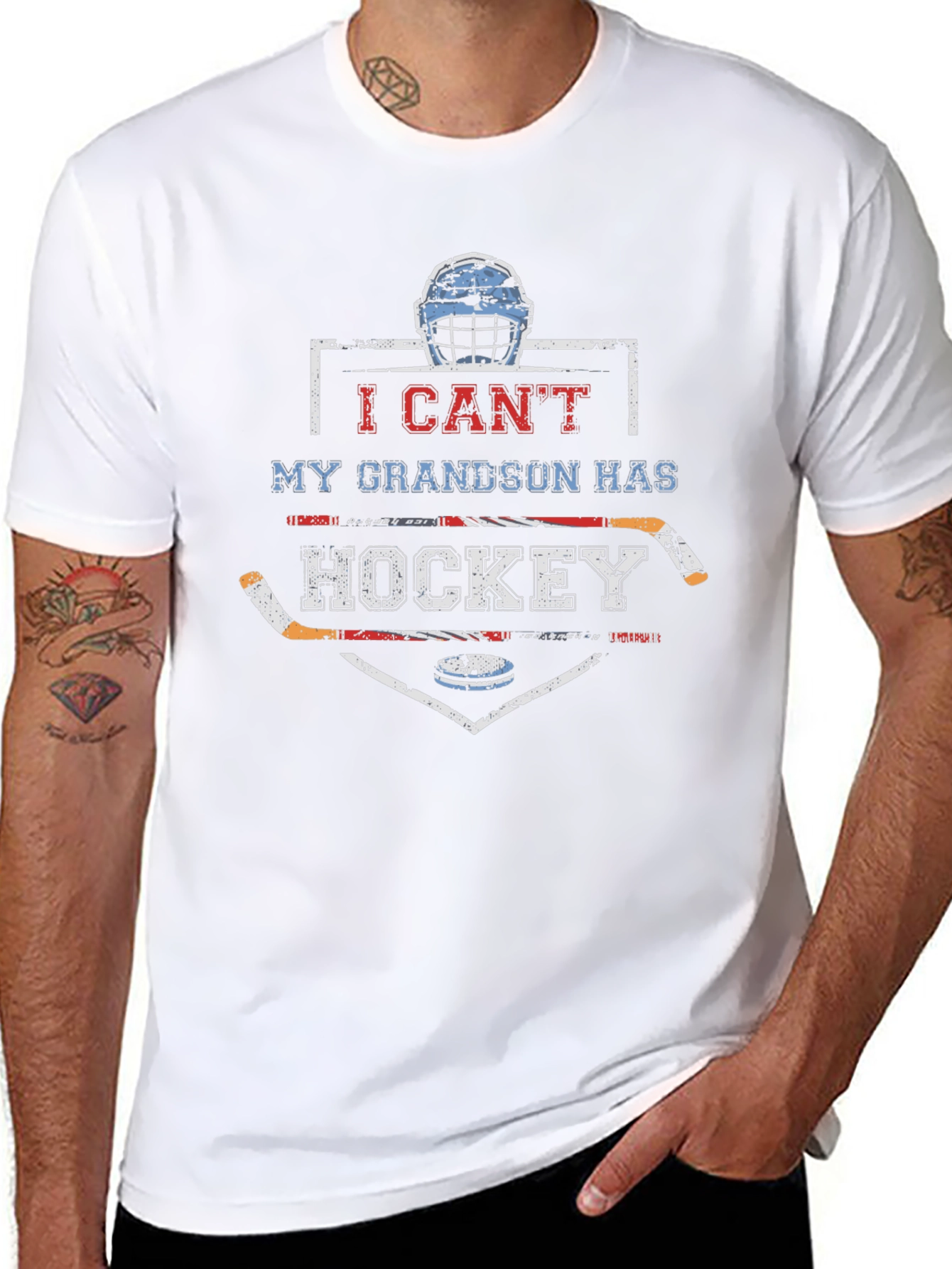 Grandson Hockey T-Shirt - I Cant I Have Hockey