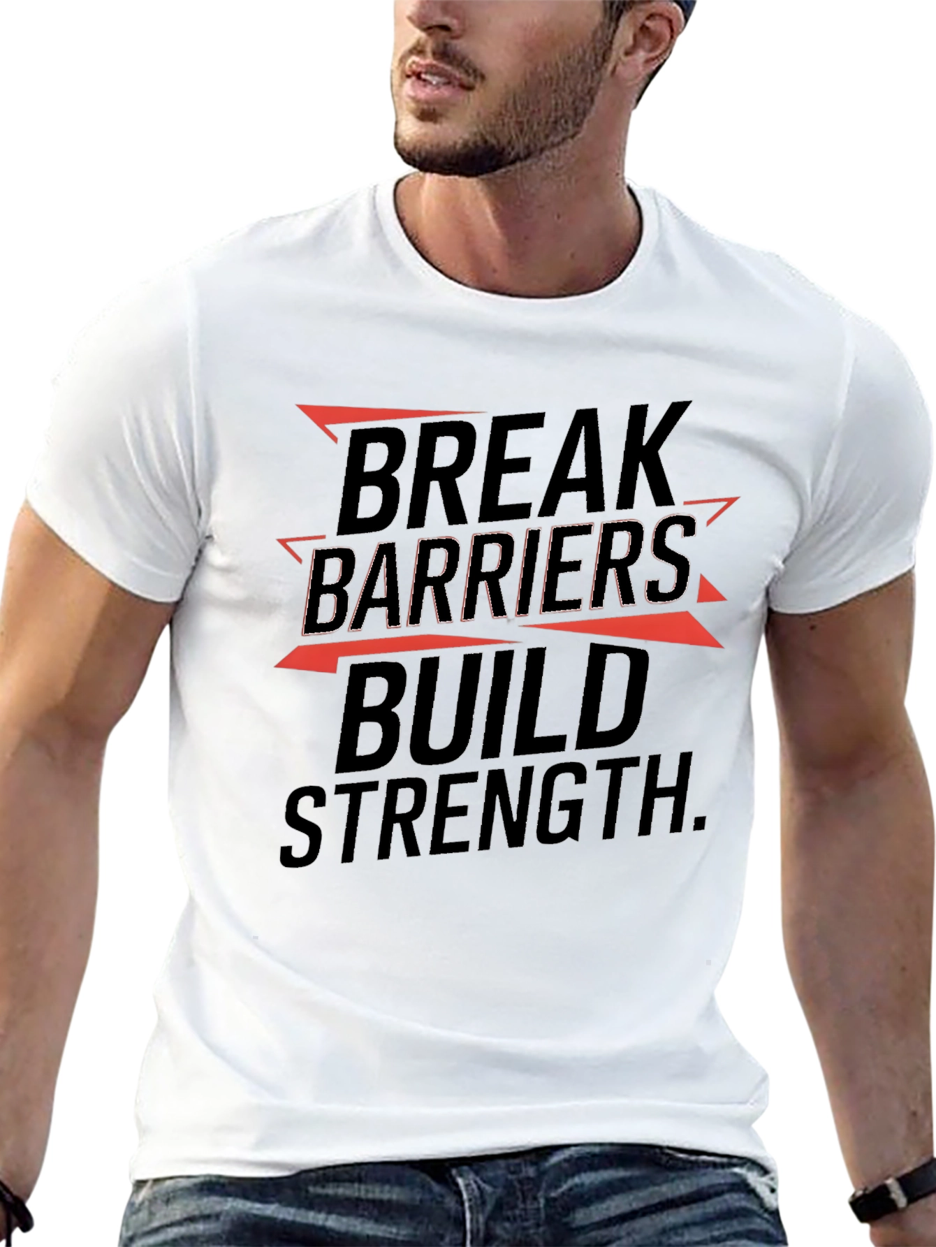 Break Barriers Build Strength Graphic T-Shirt