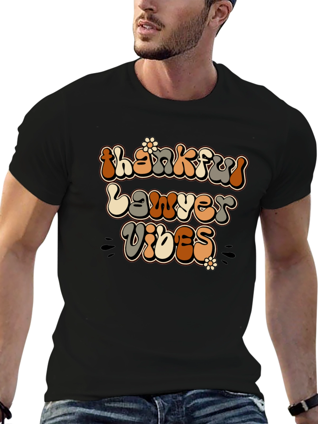 Thankful Lawyer Vibes Retro T-Shirt