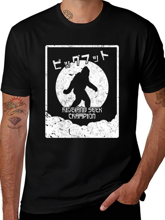 Bigfoot Hide & Seek Champion Black Graphic Tee