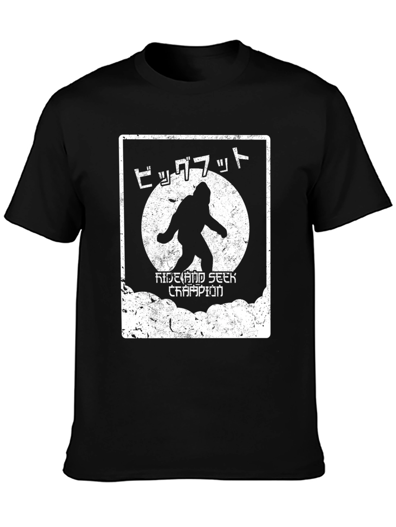 Bigfoot Hide & Seek Champion Black Graphic Tee