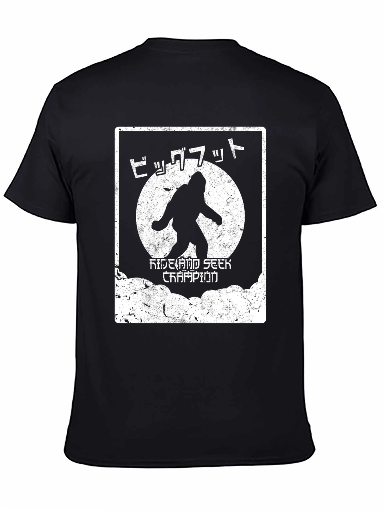 Bigfoot Hide & Seek Champion Black Graphic Tee