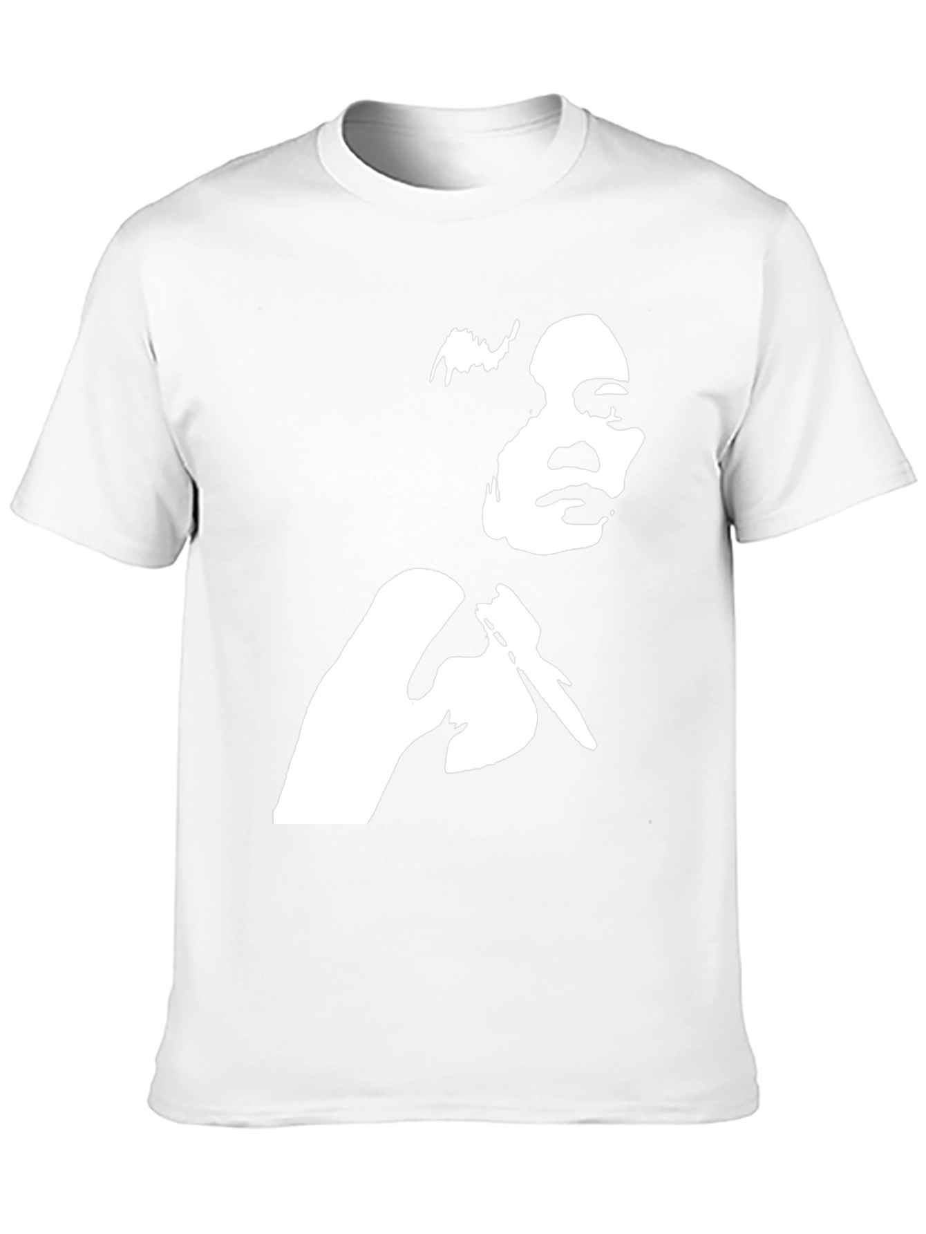 Black T-Shirt with White Graphic Print