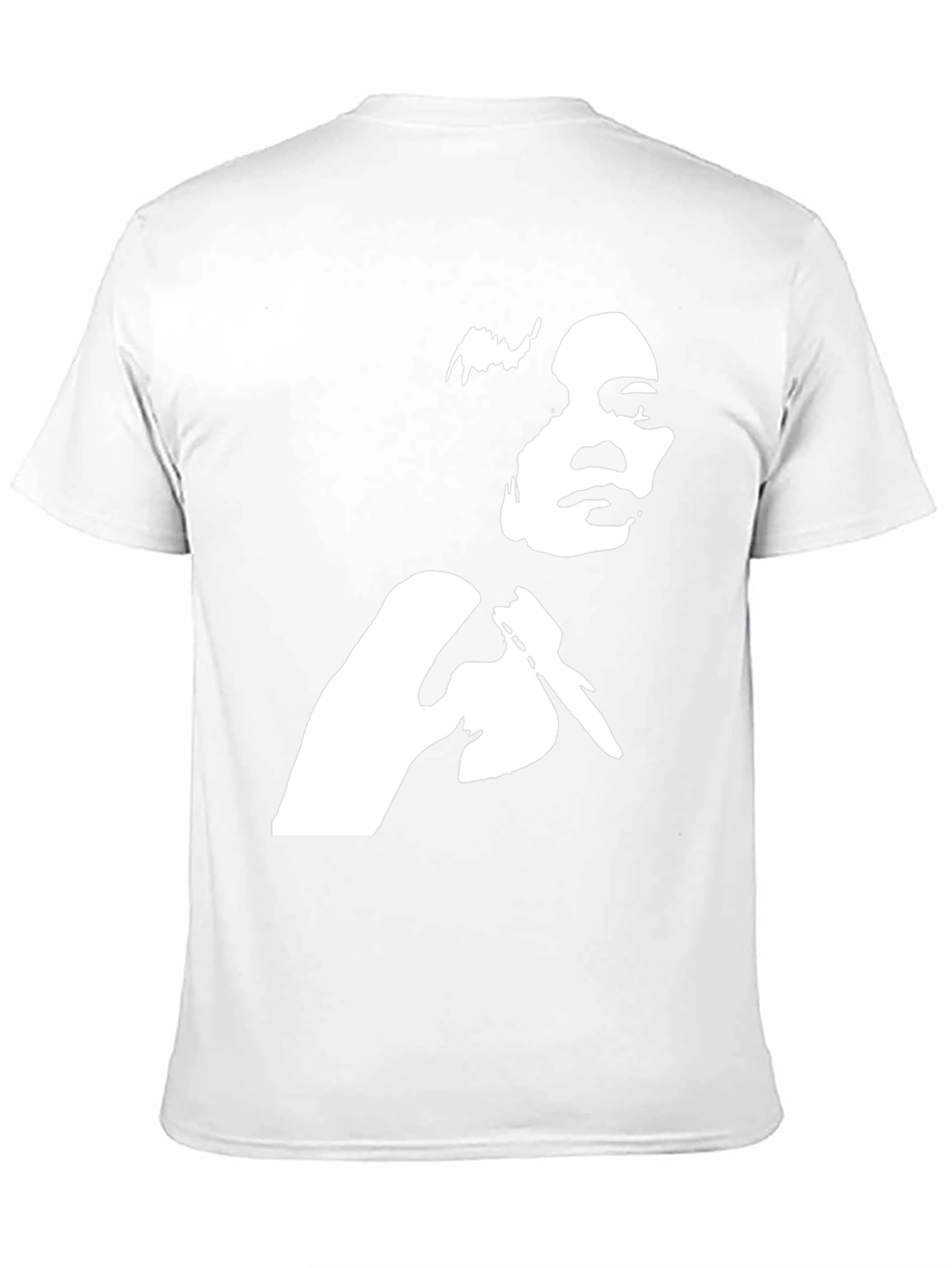 Black T-Shirt with White Graphic Print