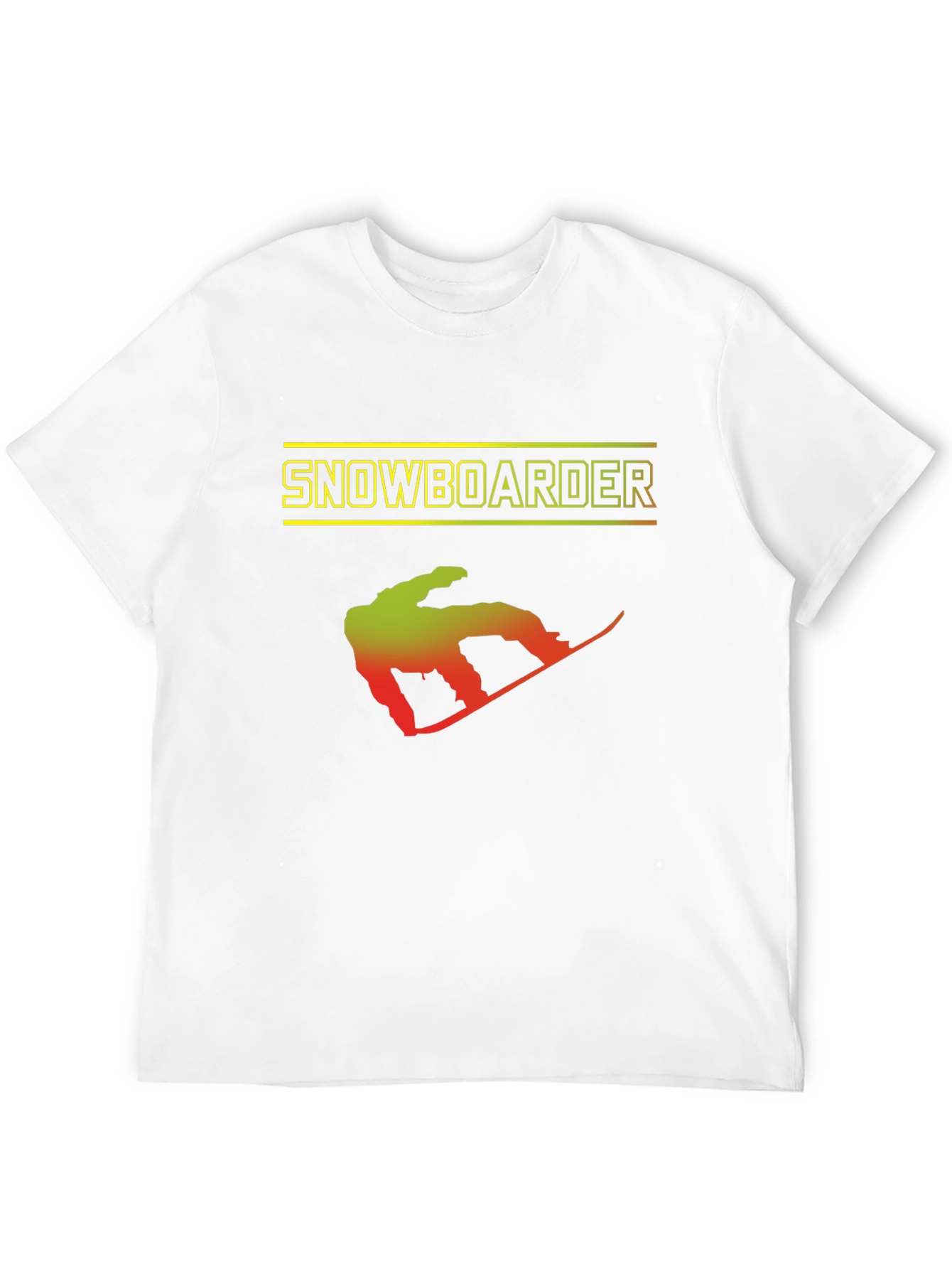 Snowboarder Graphic Print Black T-Shirt