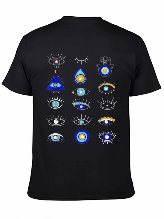 Evil Eye Graphic Tee - Unique Pattern Shirt