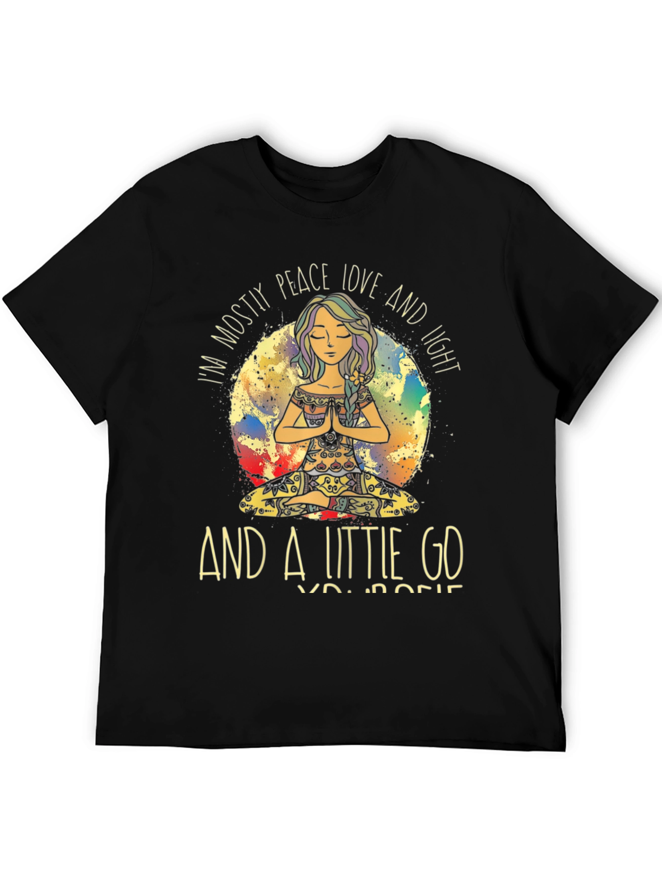 Peace Love Light T-Shirt Yoga Meditation Graphic Tee