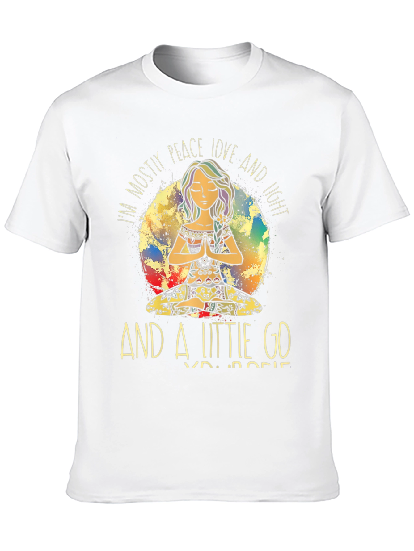 Peace Love Light T-Shirt Yoga Meditation Graphic Tee