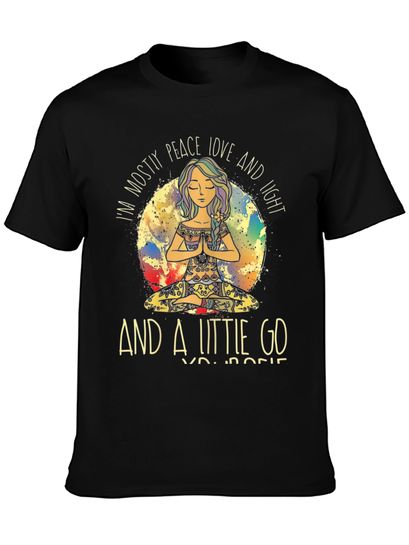 Peace Love Light T-Shirt Yoga Meditation Graphic Tee