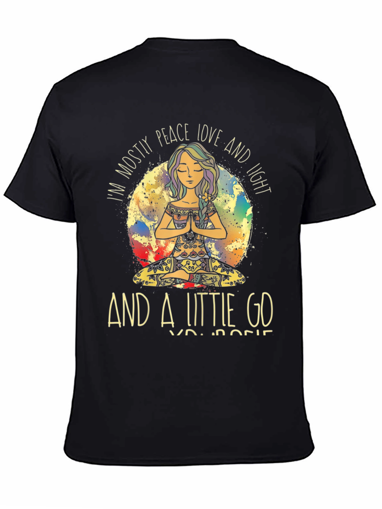 Peace Love Light T-Shirt Yoga Meditation Graphic Tee