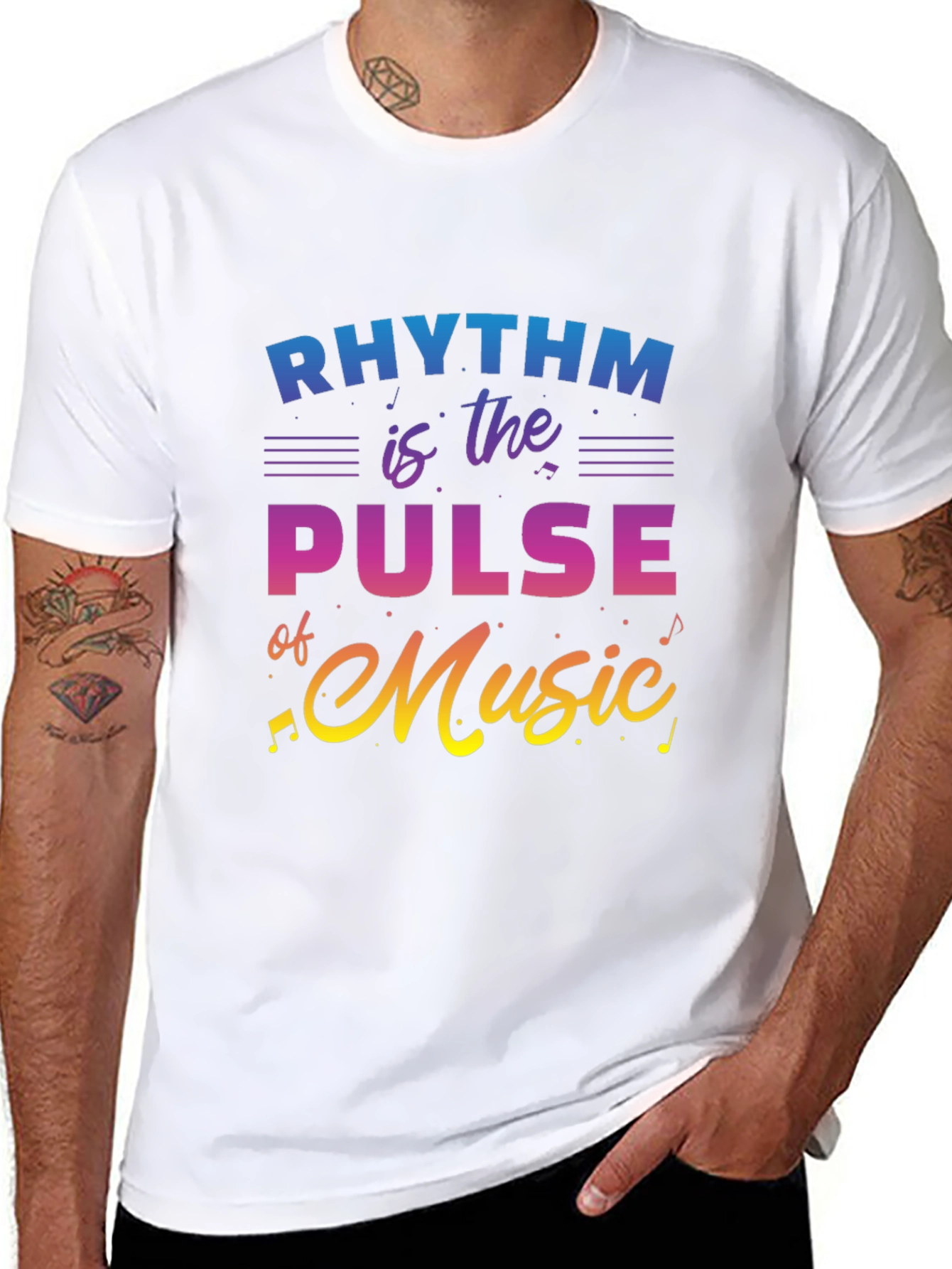 Rhythm is the Pulse of Music Graphic Tee