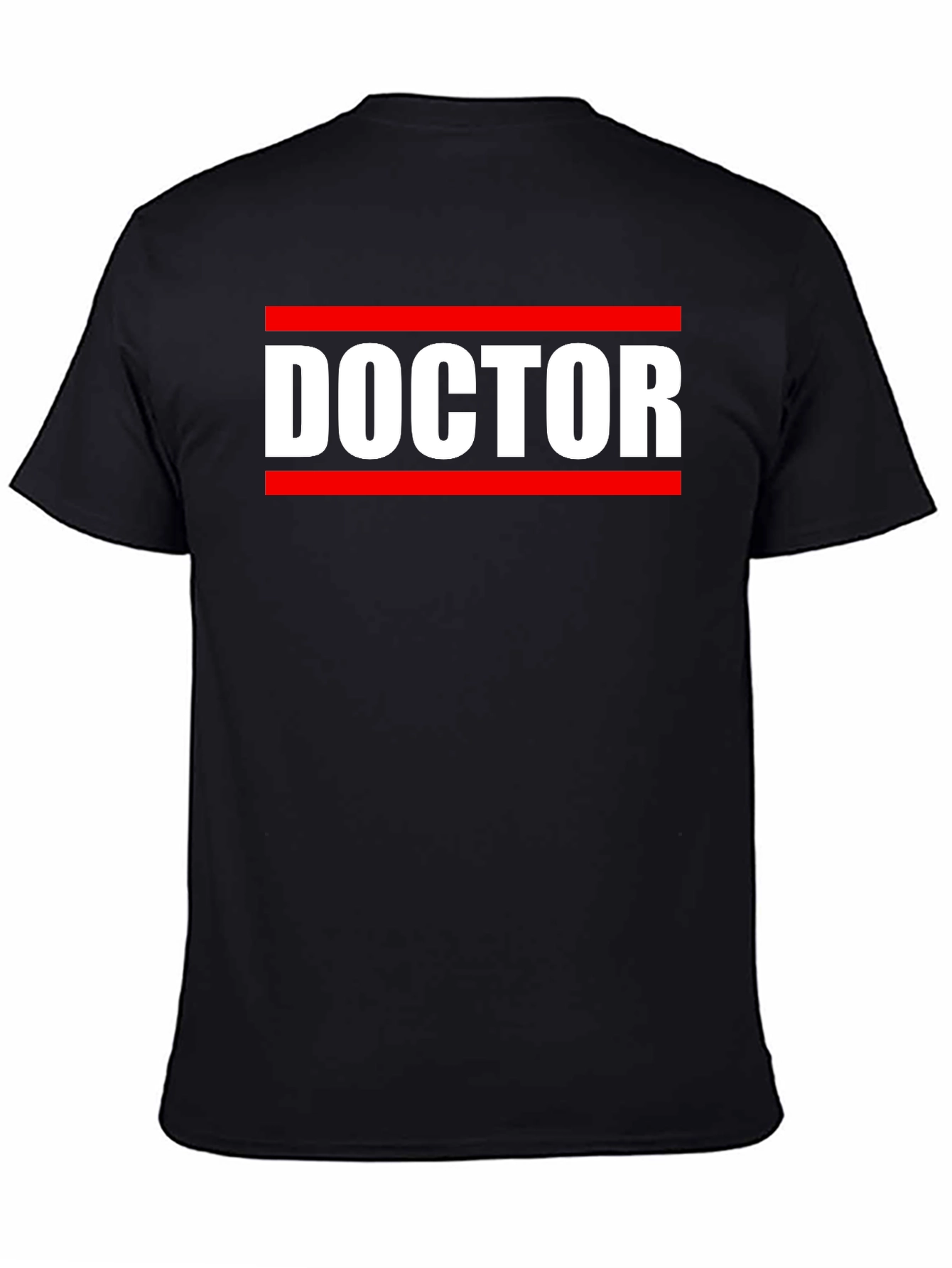 Doctor Graphic T-Shirt - Black Crew Neck Tee