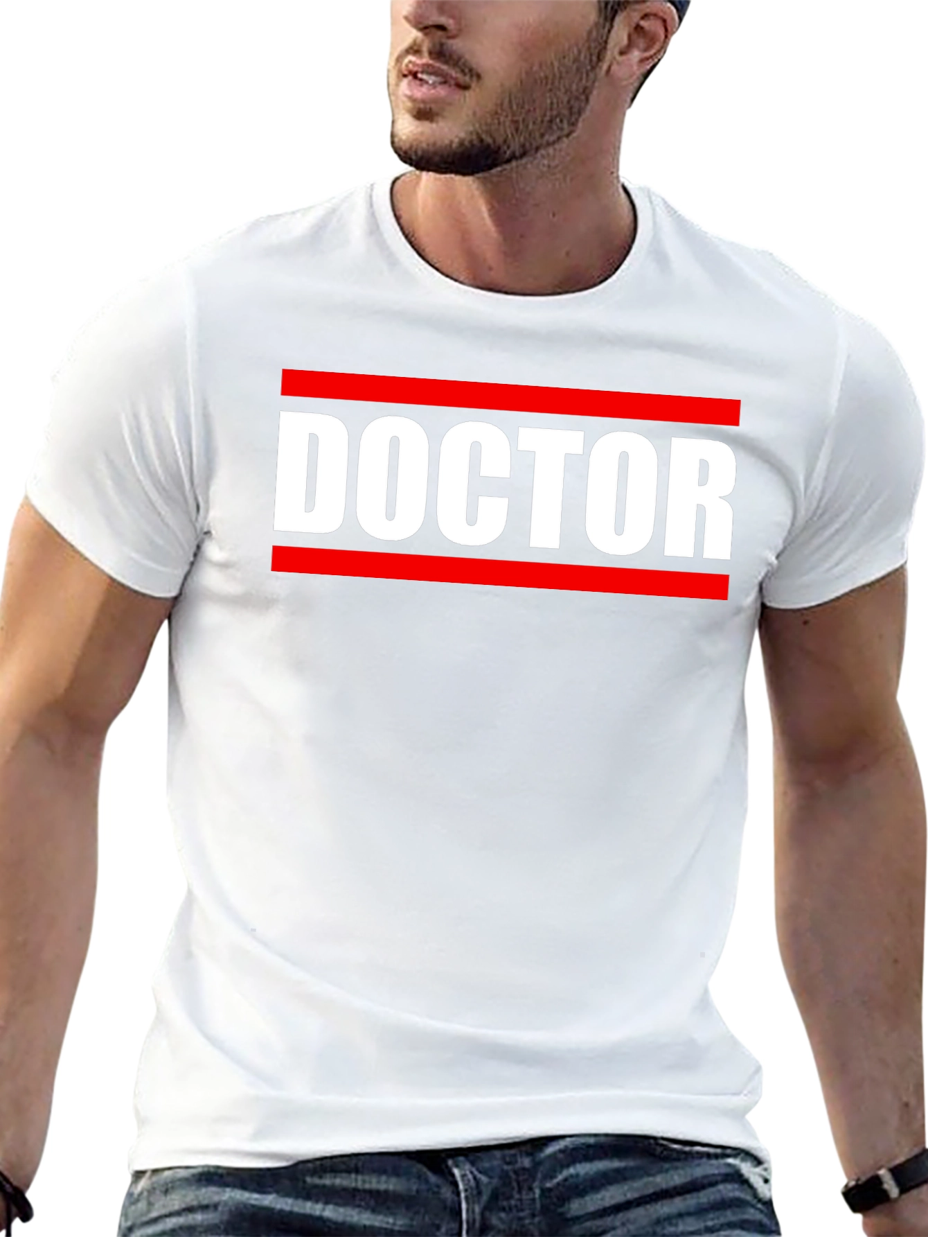 Doctor Graphic T-Shirt - Black Crew Neck Tee