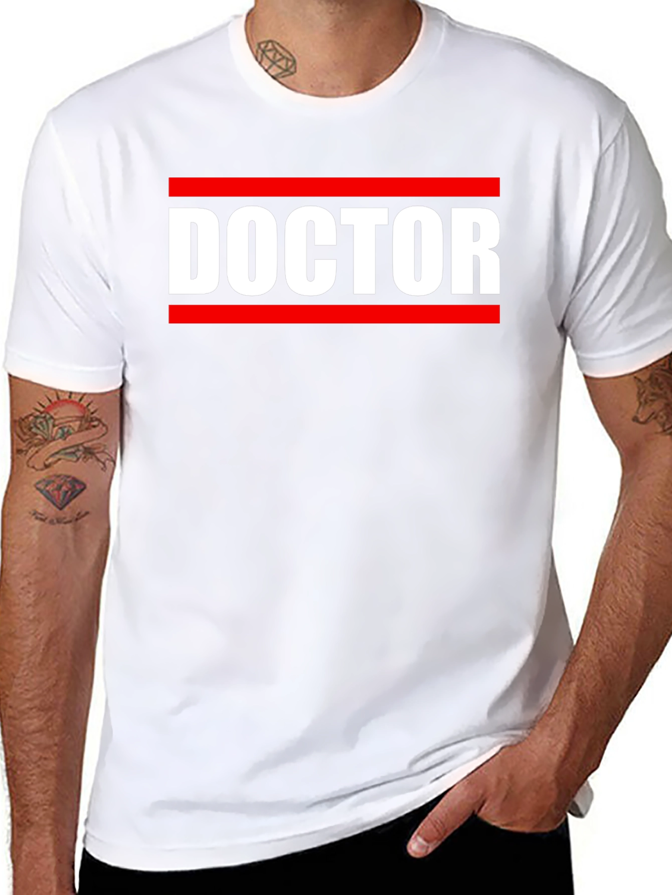 Doctor Graphic T-Shirt - Black Crew Neck Tee