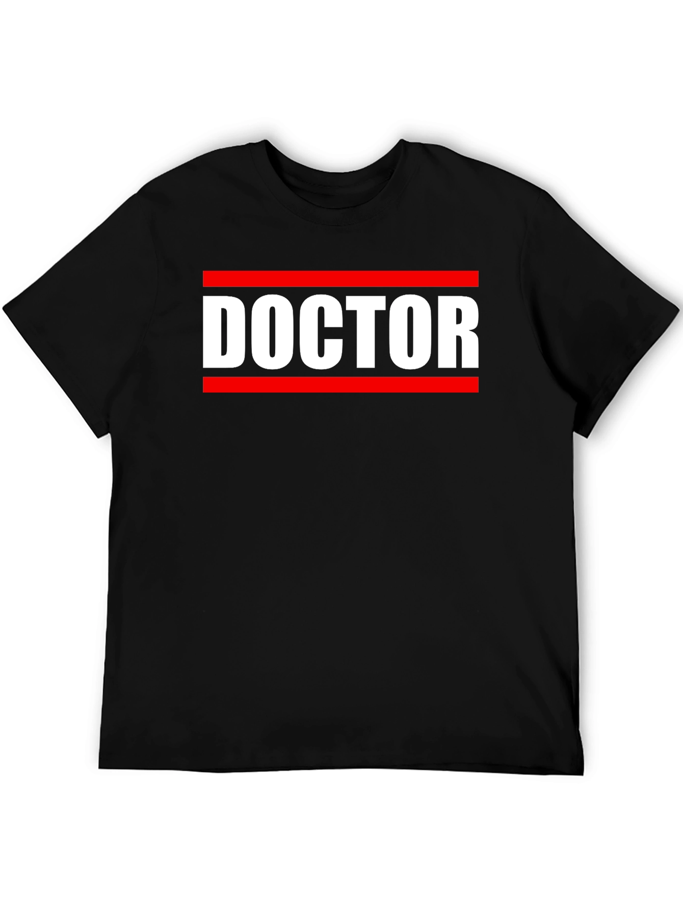 Doctor Graphic T-Shirt - Black Crew Neck Tee