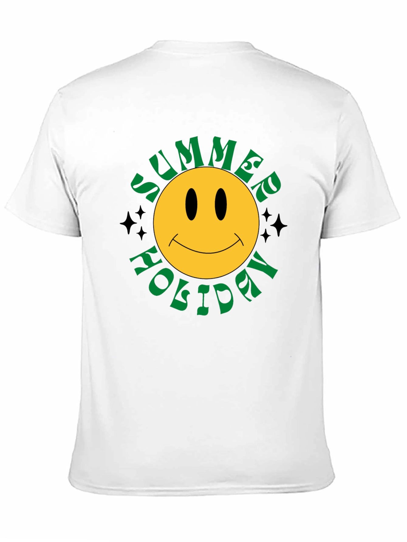 Summer Holiday Smiley Face Graphic Tee
