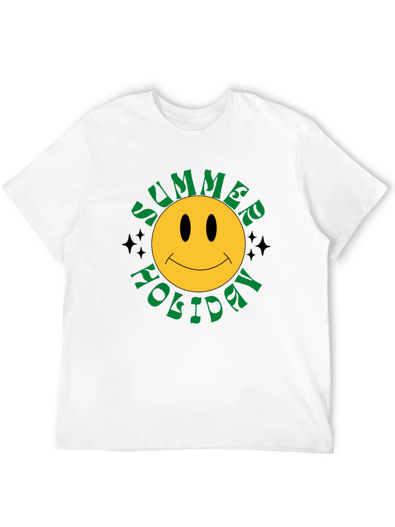 Summer Holiday Smiley Face Graphic Tee
