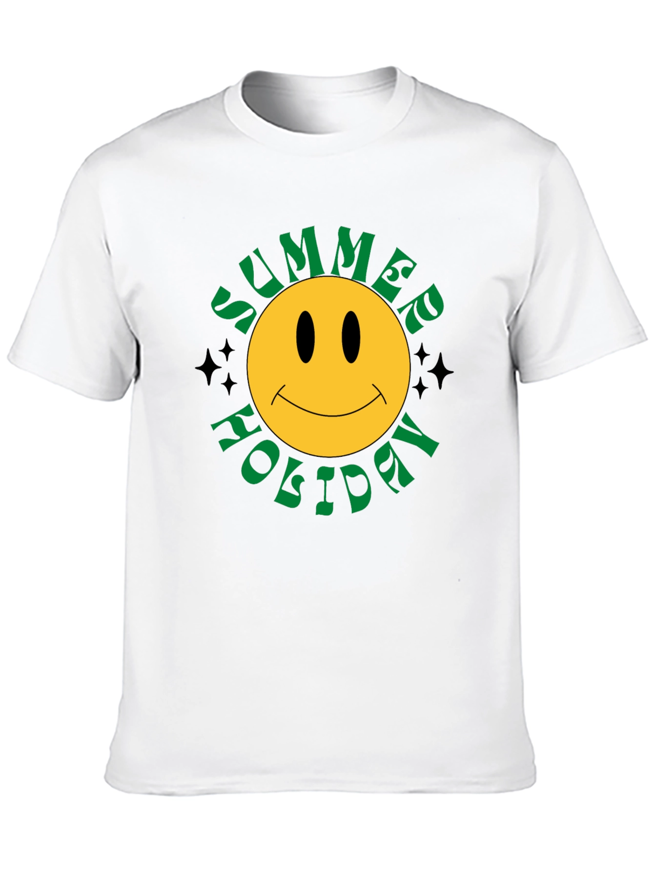 Summer Holiday Smiley Face Graphic Tee
