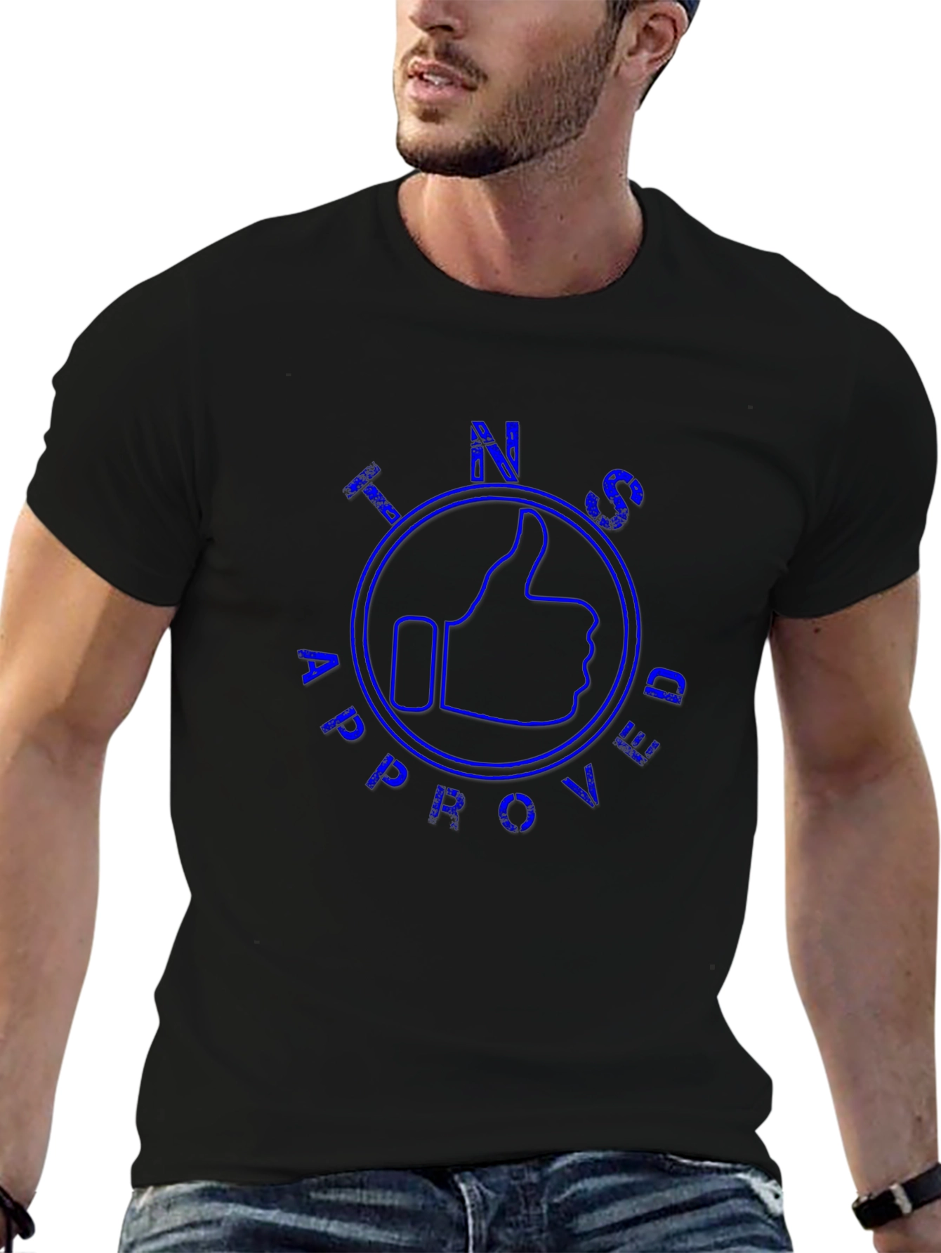 TINS Approved Graphic T-Shirt - Mens Black Tee