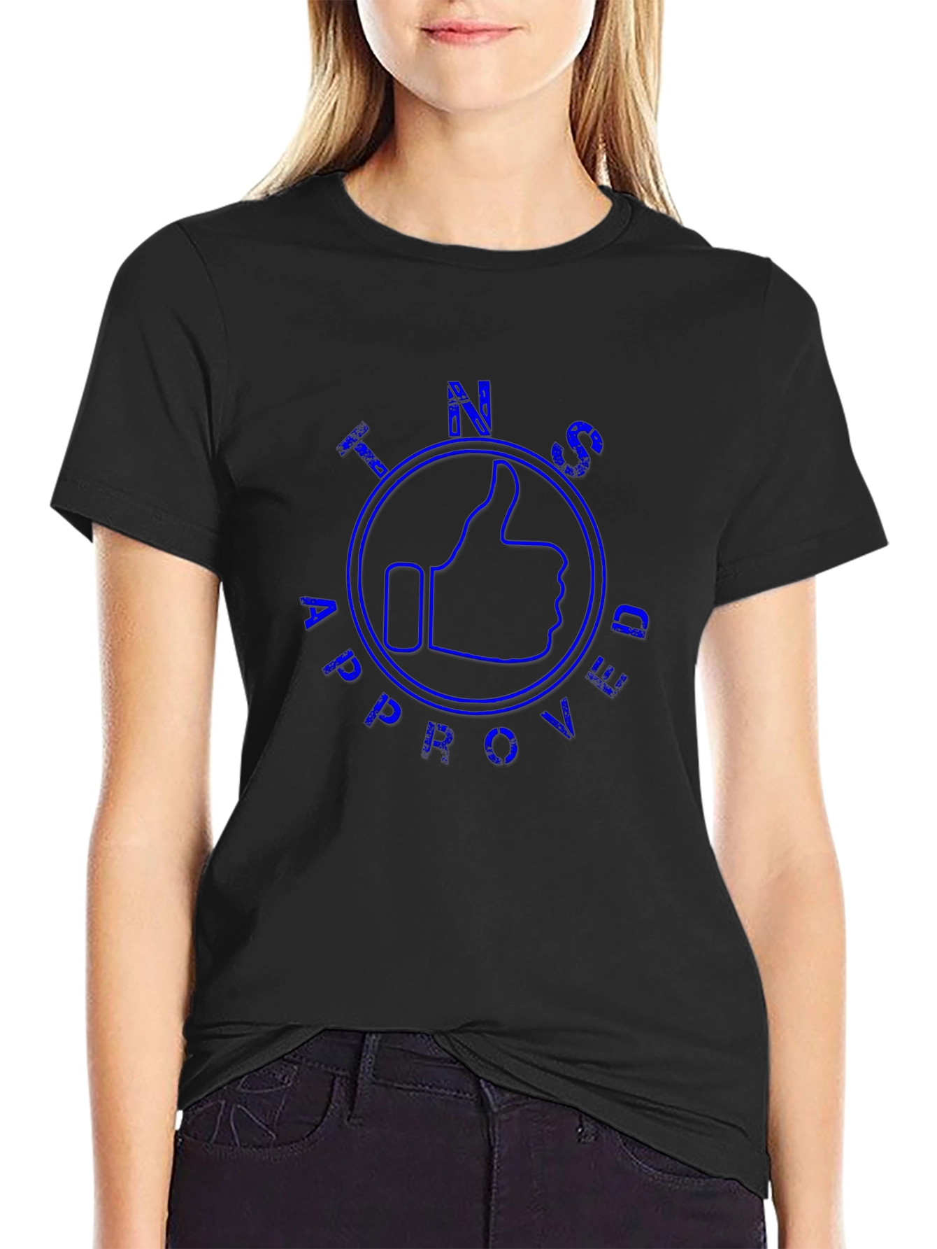 TINS Approved Graphic T-Shirt - Mens Black Tee