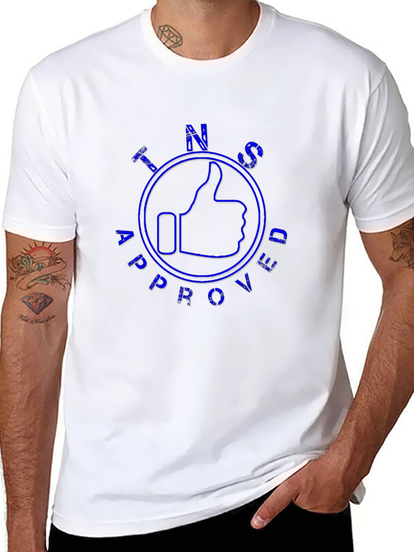 TINS Approved Graphic T-Shirt - Mens Black Tee