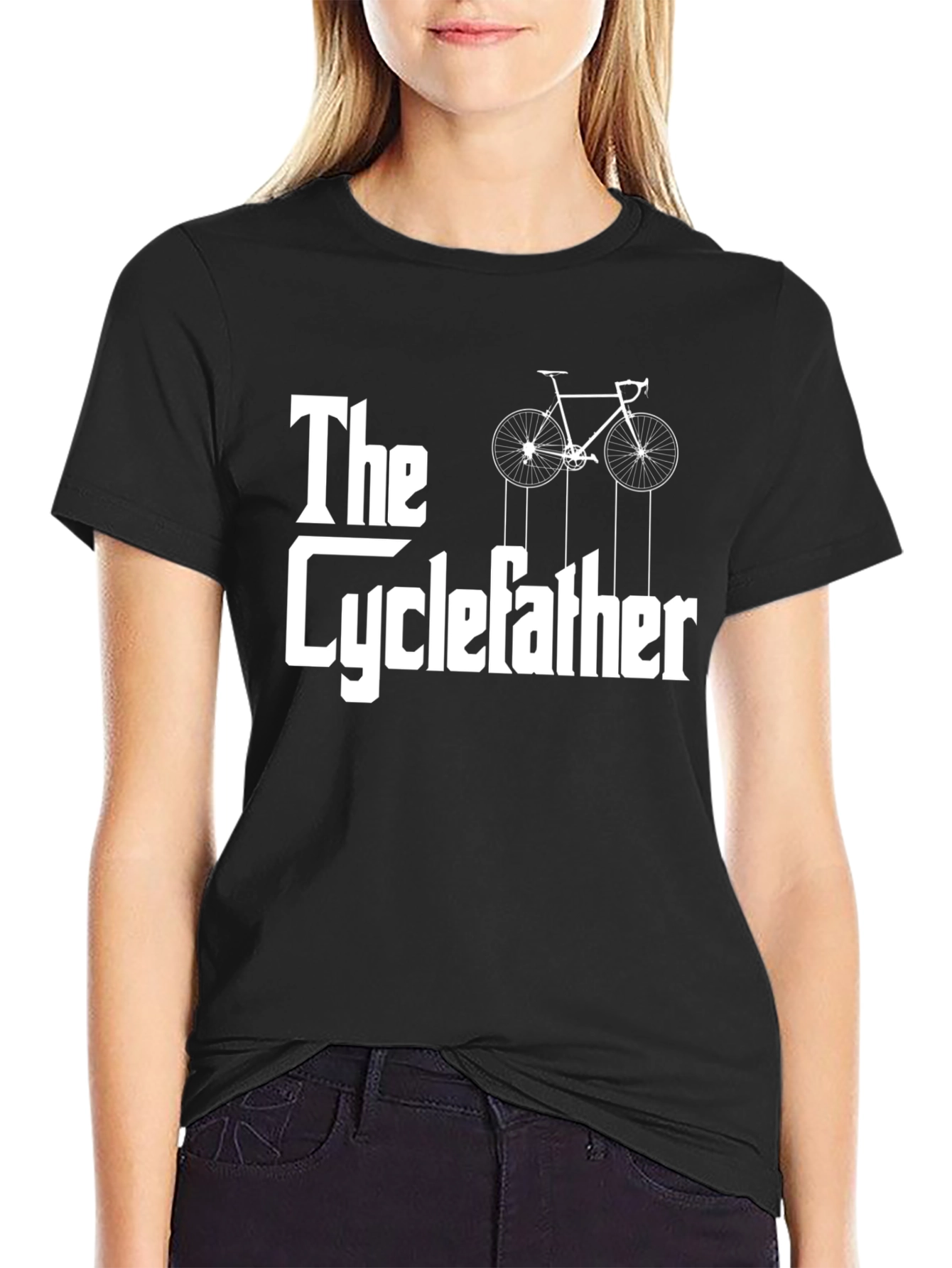 The Cyclefather T-Shirt - Funny Biker Dad Tee
