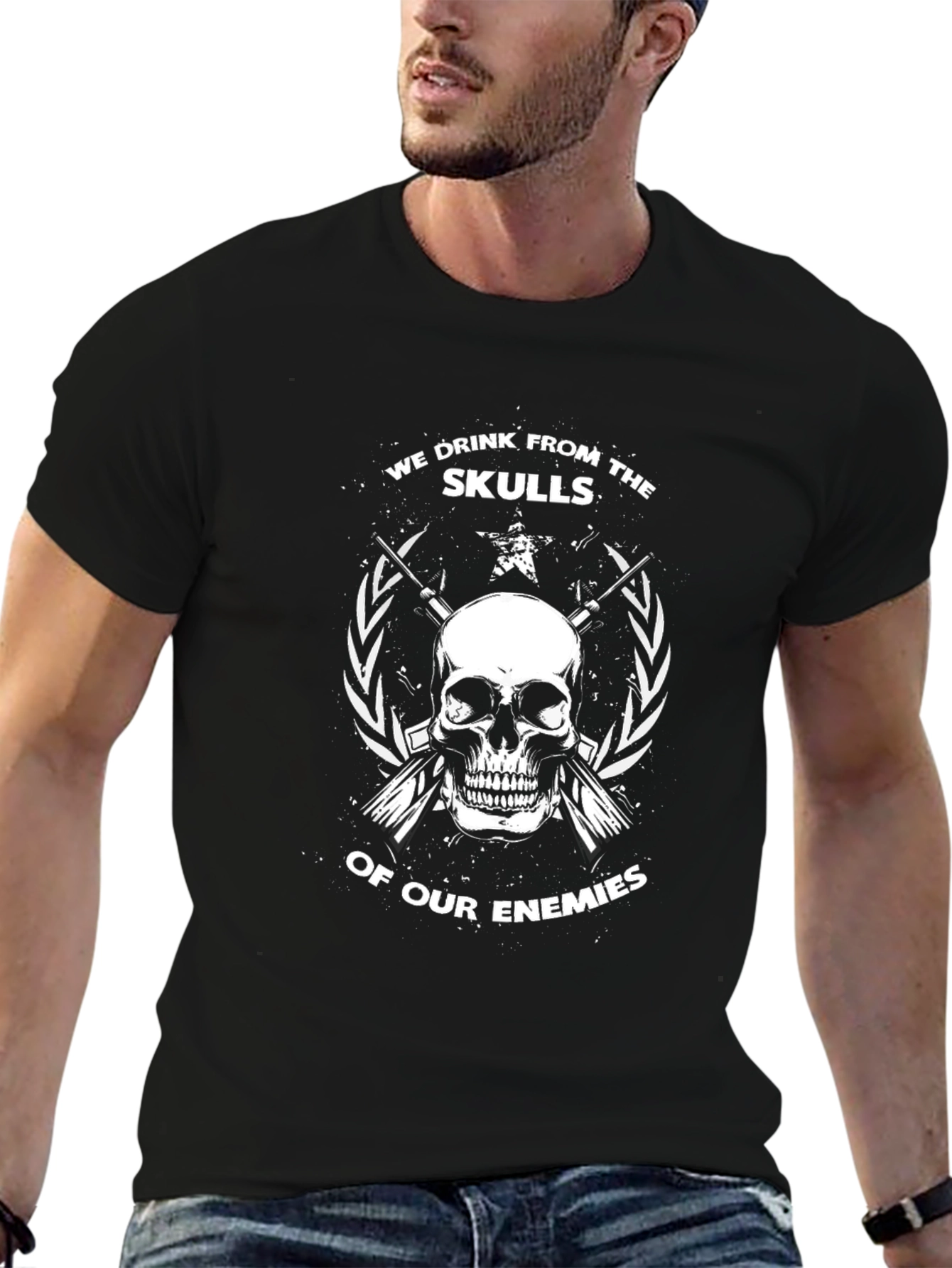 Skull Graphic Tee: We Drink From Skulls