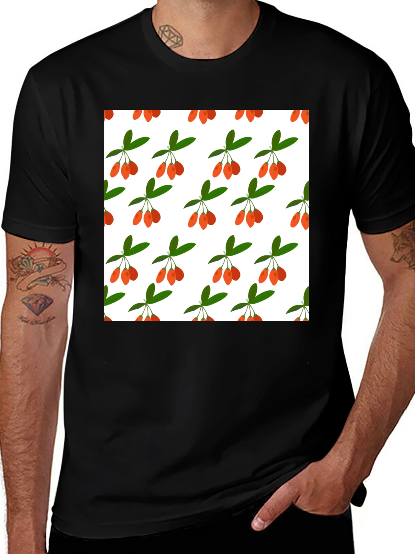 Goji Berry Pattern T-Shirt