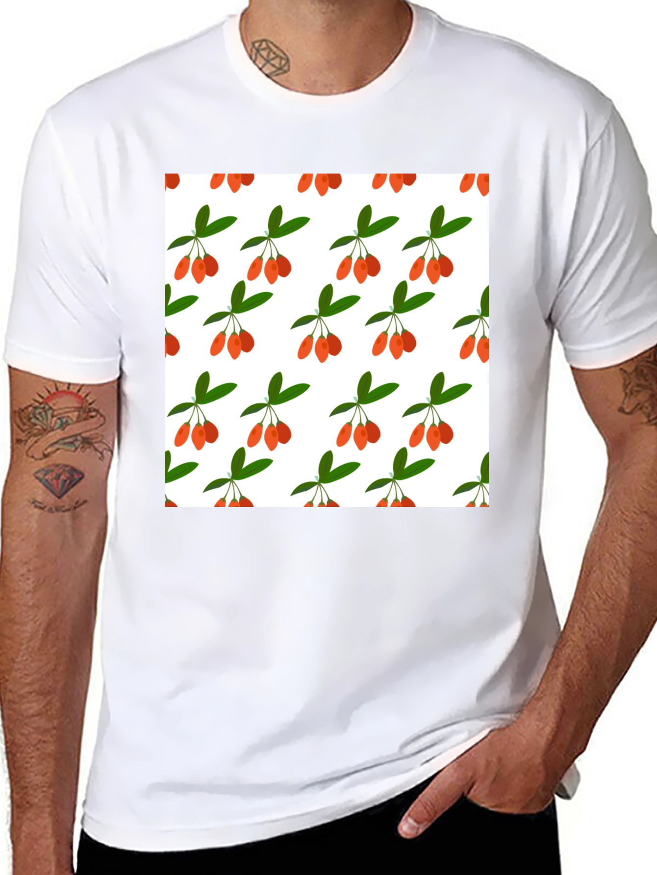 Goji Berry Pattern T-Shirt