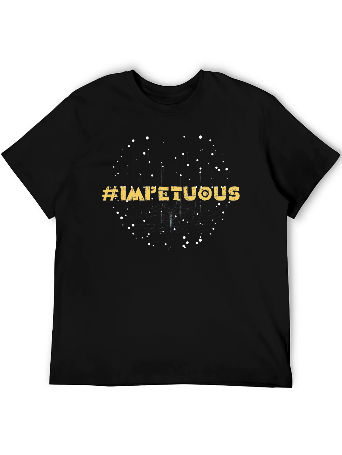 Impetuous Starry T-Shirt - Casual Black Tee