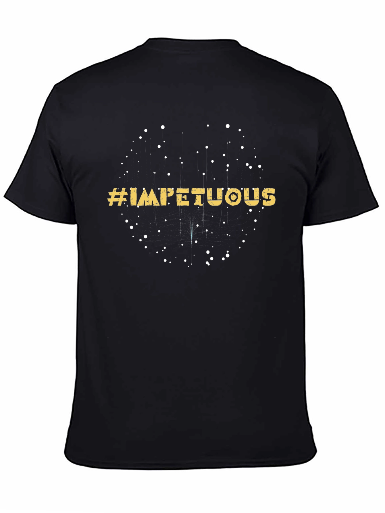 Impetuous Starry T-Shirt - Casual Black Tee