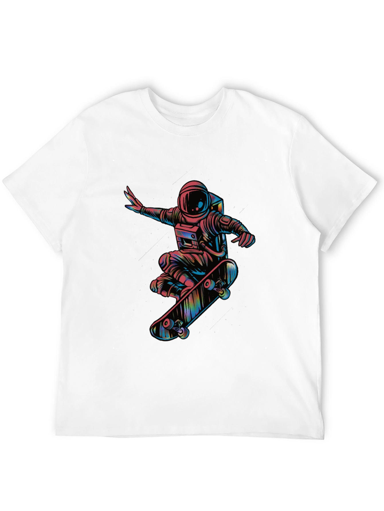 Astronaut Skateboarder Graphic Tee - Black