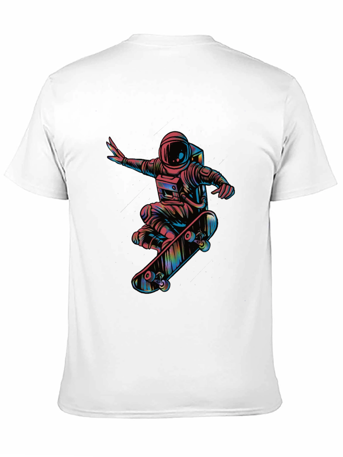 Astronaut Skateboarder Graphic Tee - Black