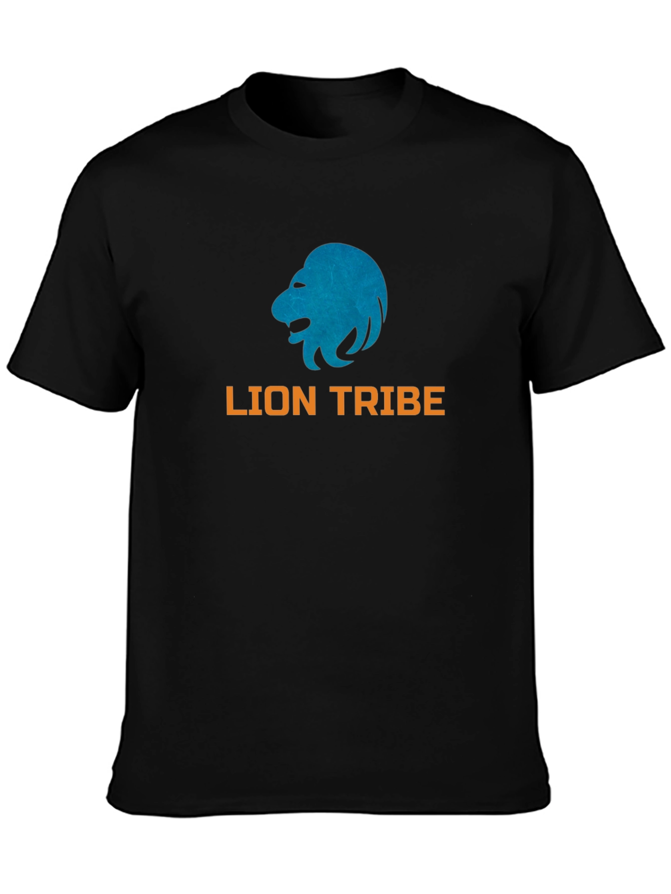 Lion Tribe Graphic Print Black T-Shirt