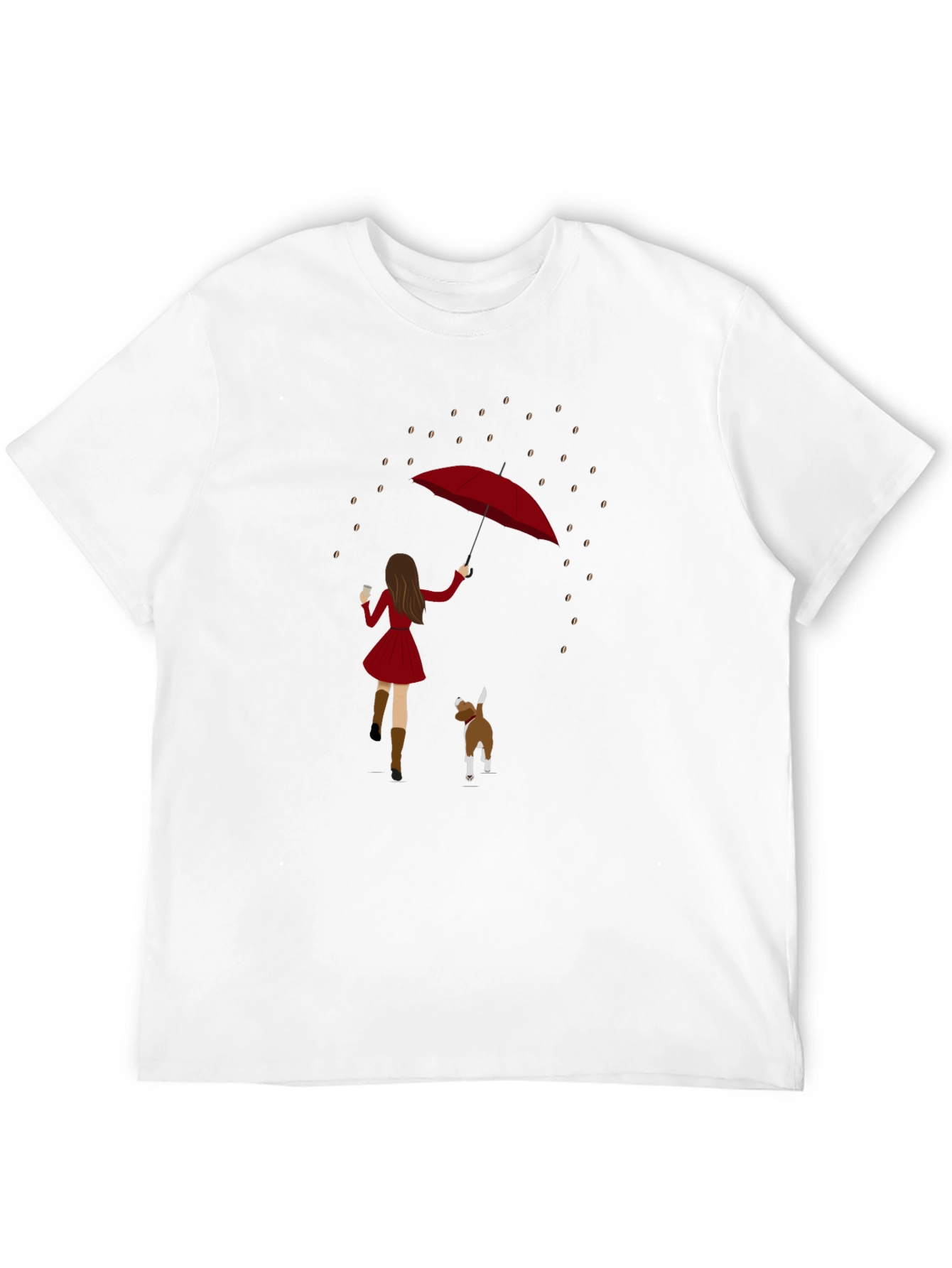 Rainy Day Dog Walk Graphic Tee