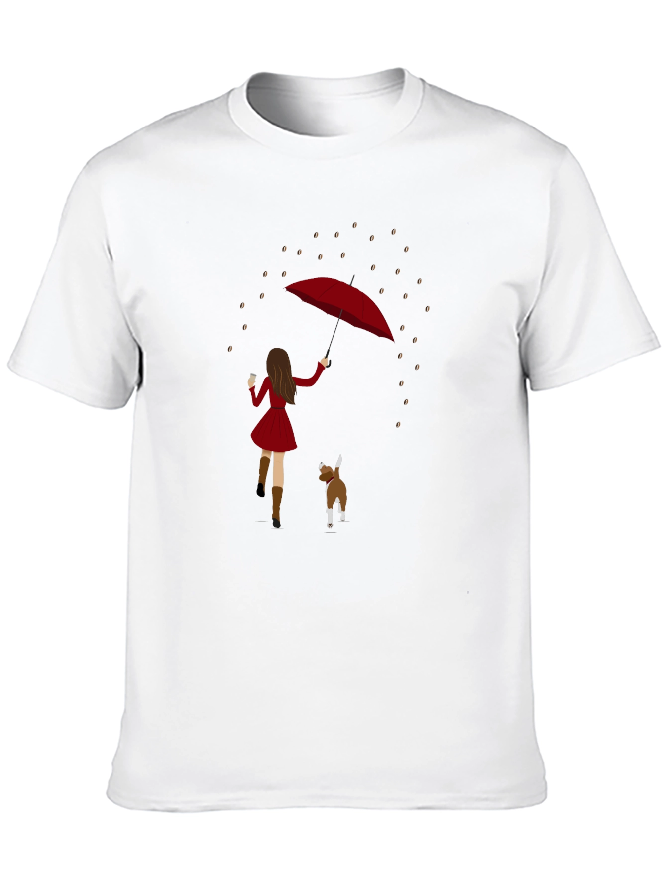 Rainy Day Dog Walk Graphic Tee