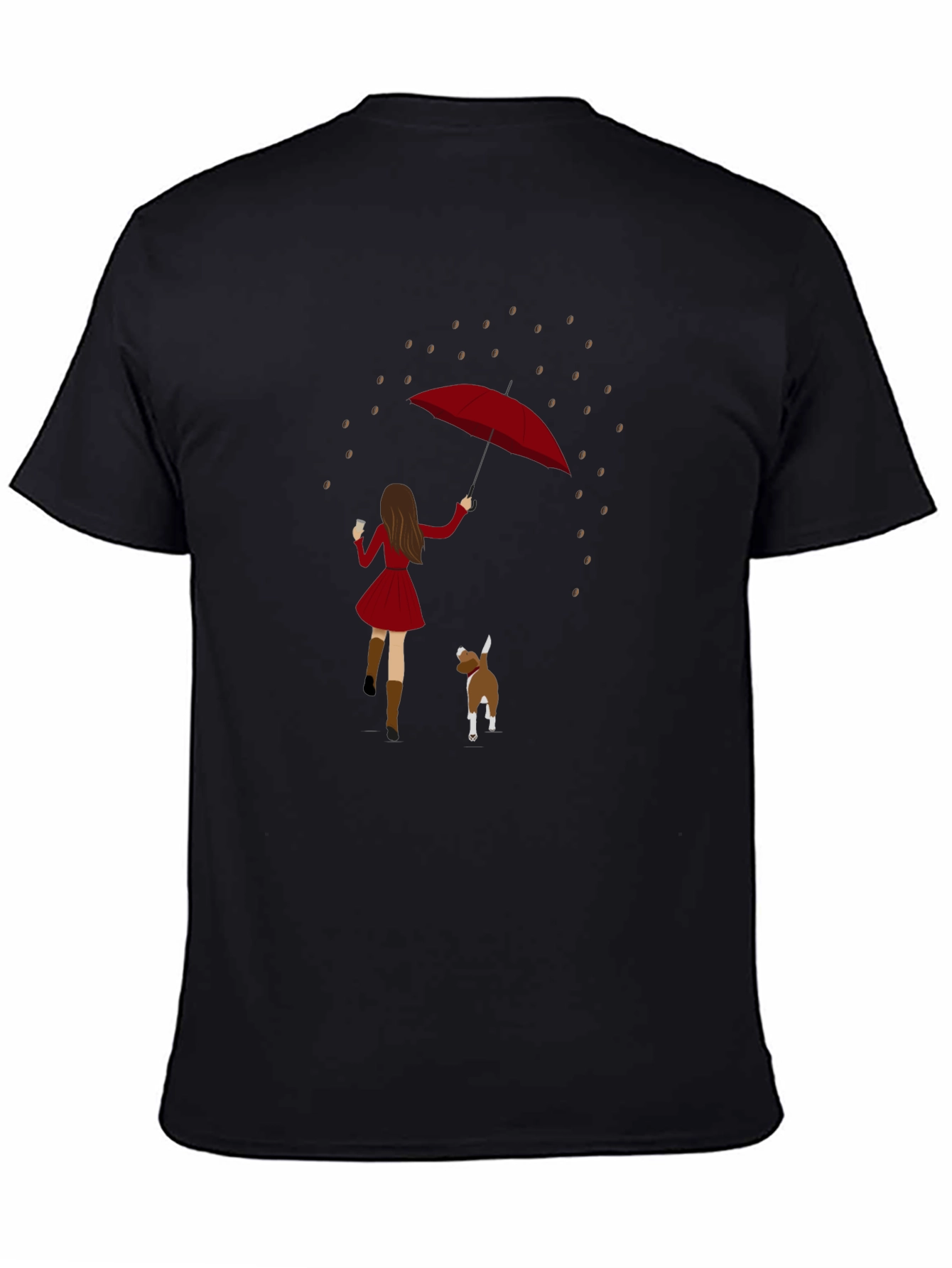 Rainy Day Dog Walk Graphic Tee