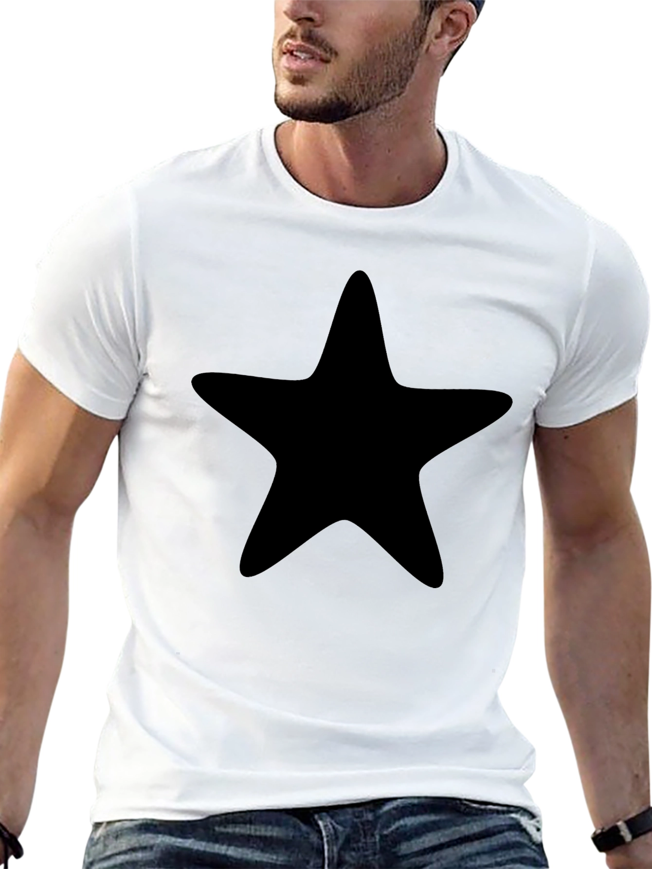 Black Star Graphic Tee - Casual Comfort