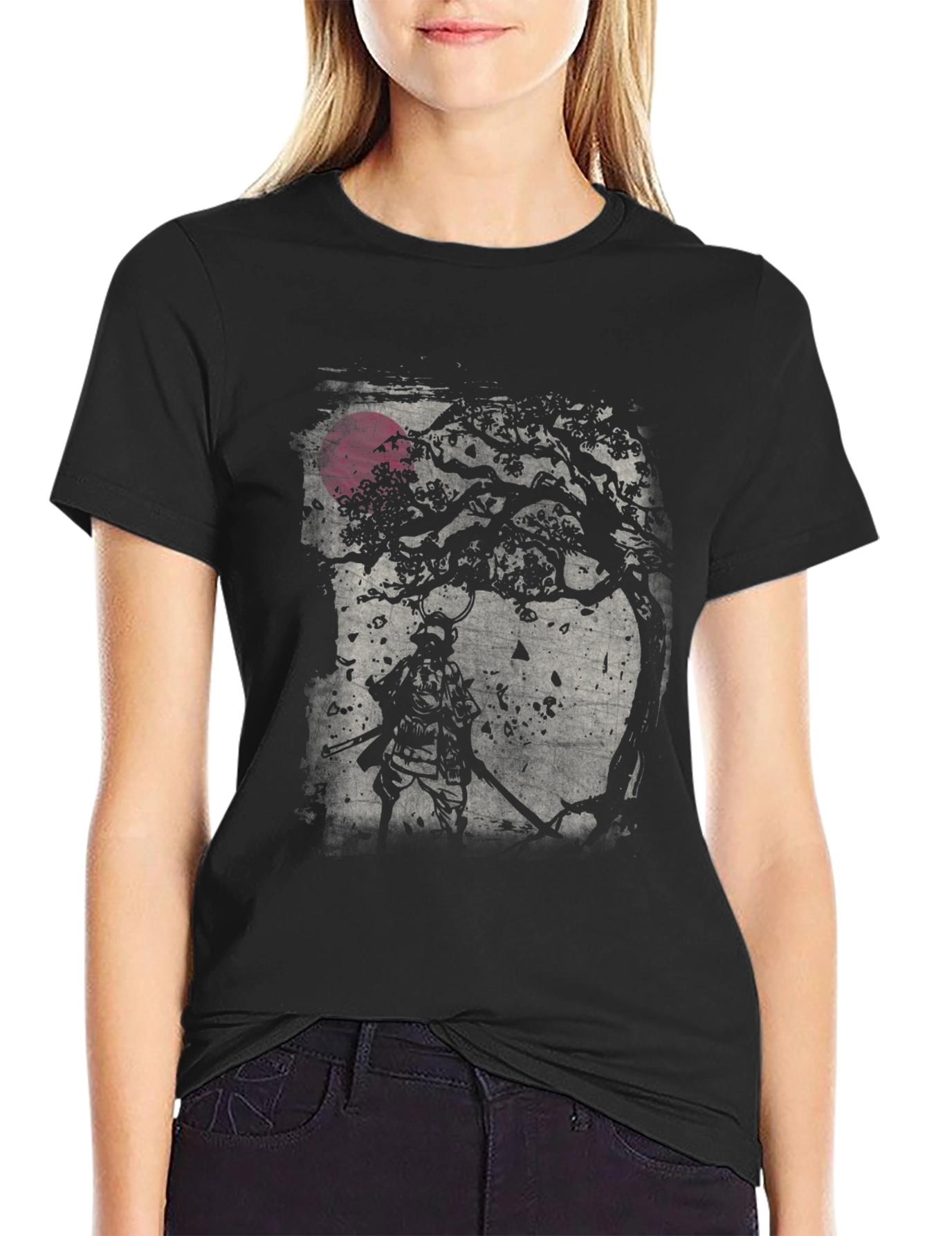 Samurai Under Tree Graphic T-Shirt