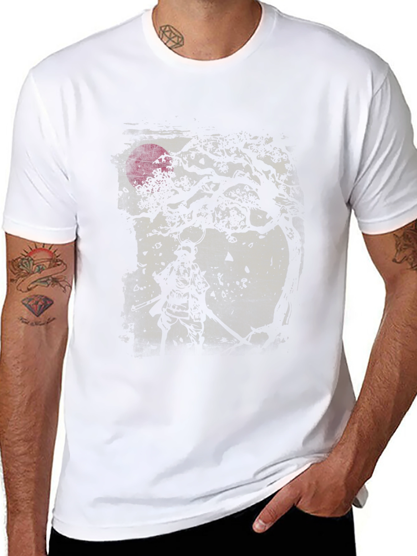 Samurai Under Tree Graphic T-Shirt