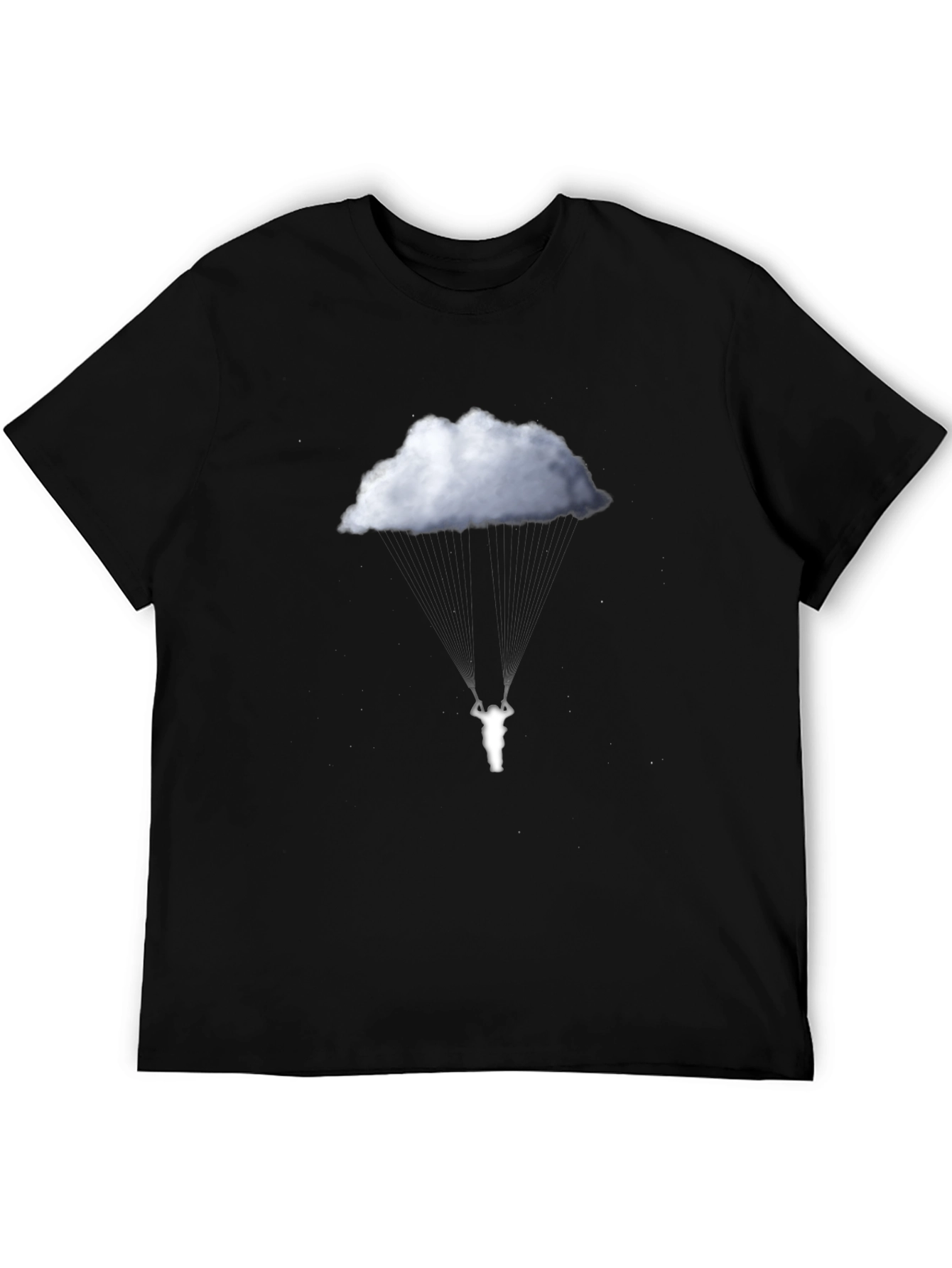 Cloud Swing Graphic Tee - Black Cotton Comfort