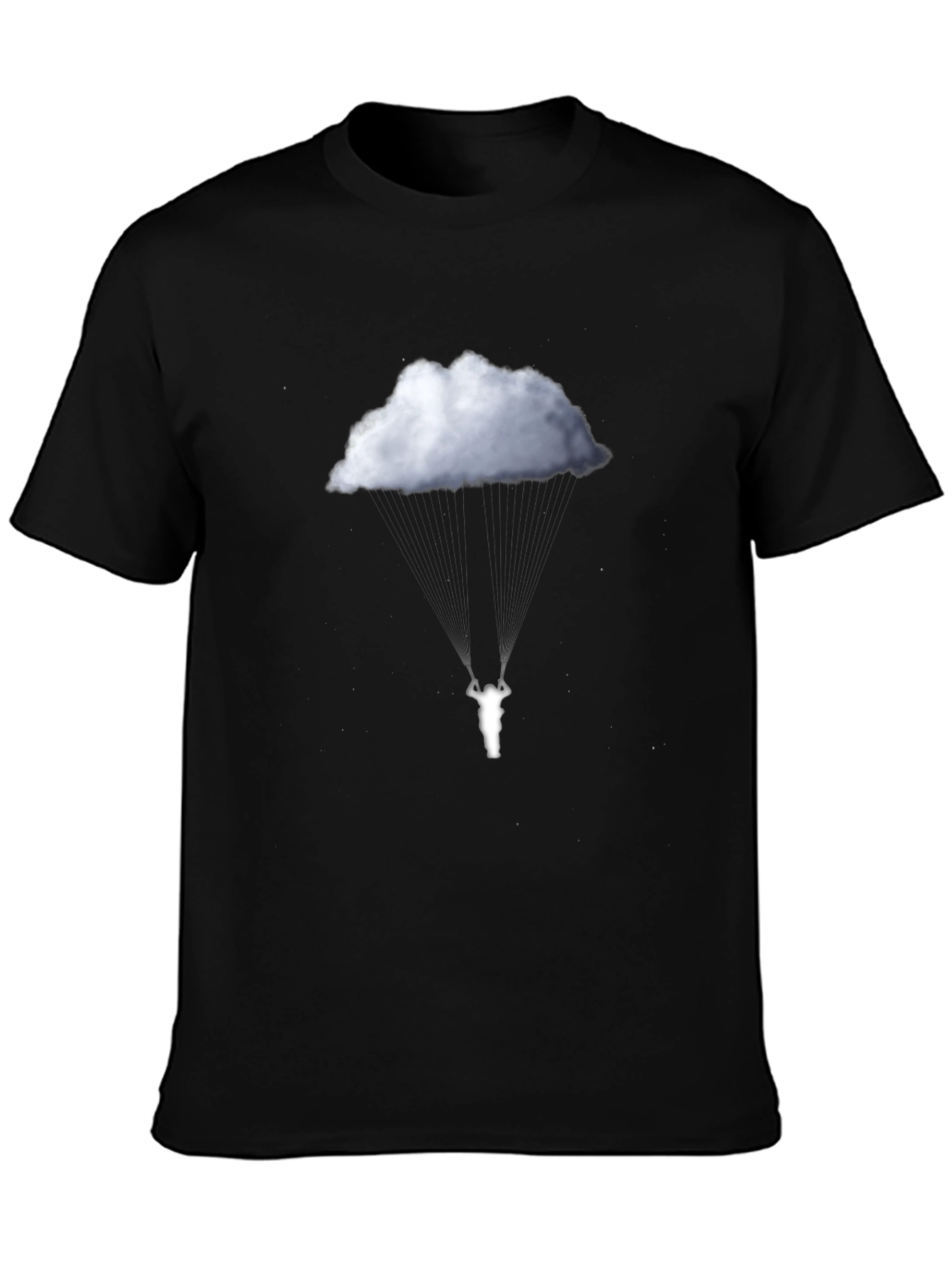 Cloud Swing Graphic Tee - Black Cotton Comfort