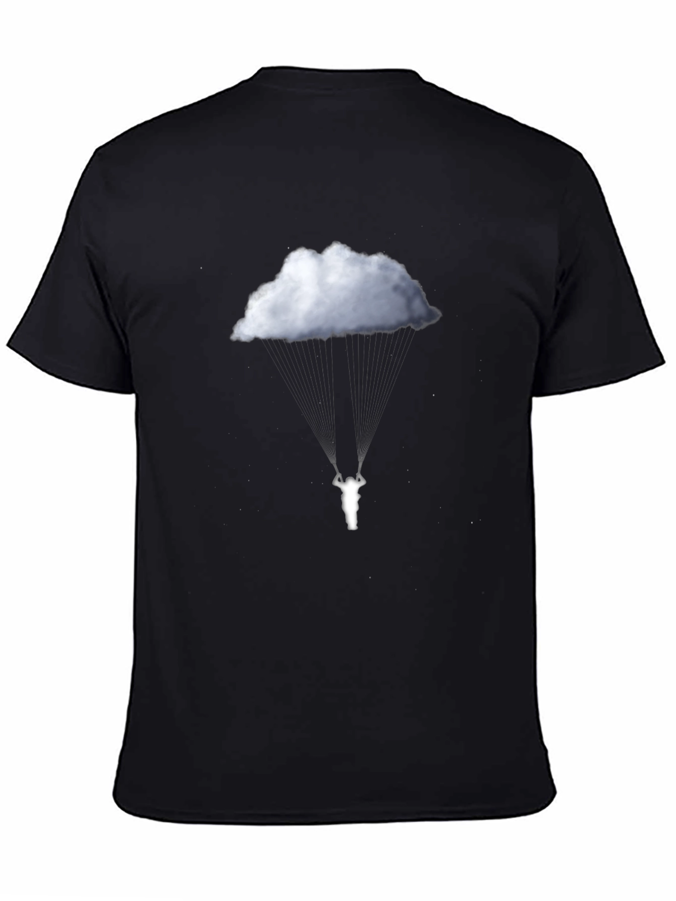 Cloud Swing Graphic Tee - Black Cotton Comfort