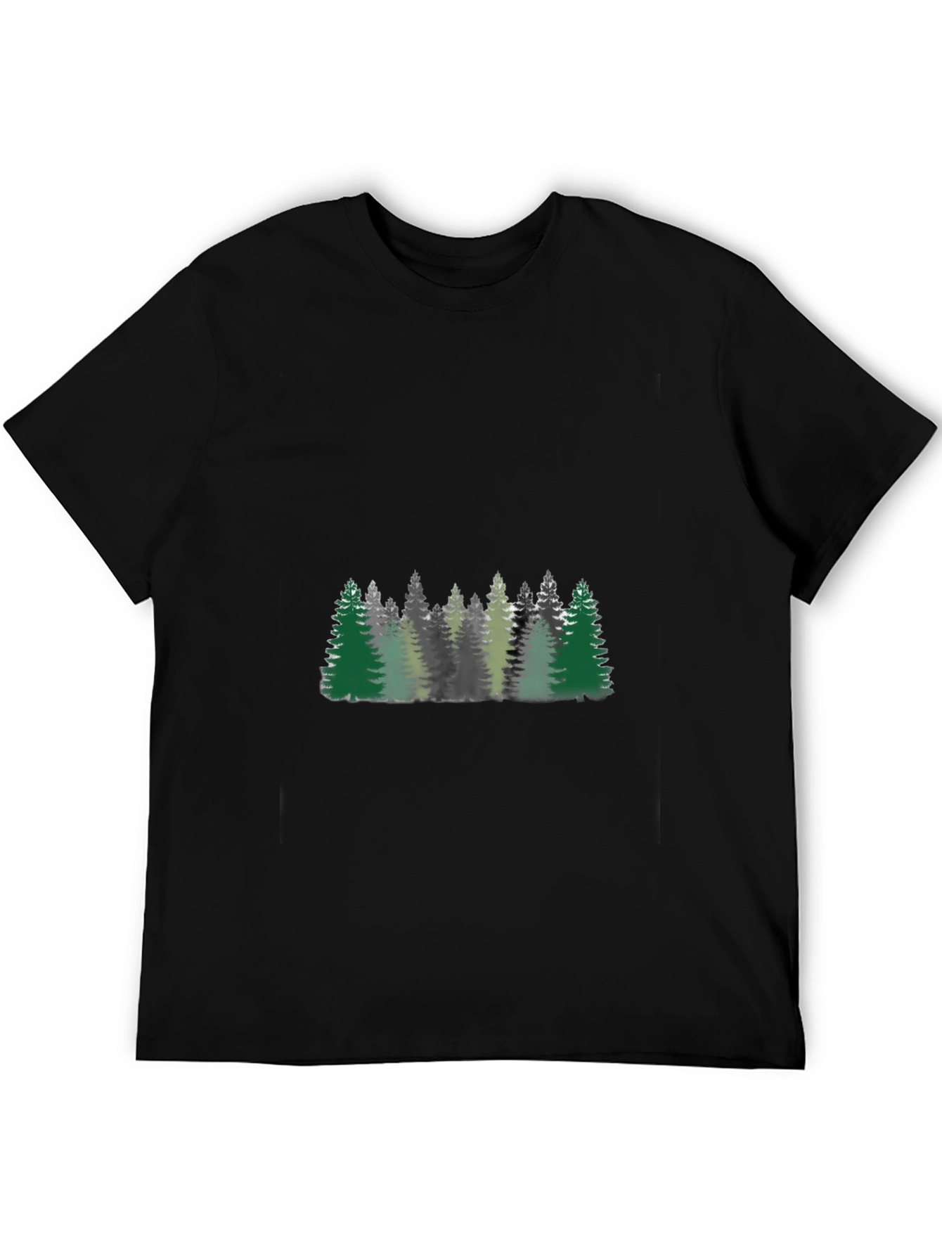 Forest Graphic Print Black T-Shirt