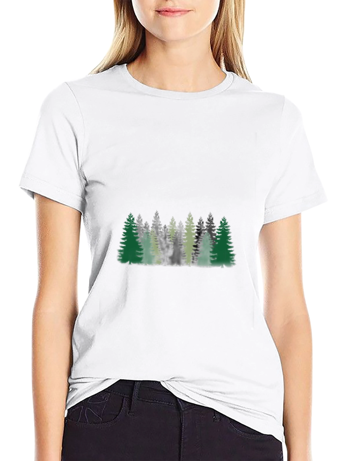 Forest Graphic Print Black T-Shirt