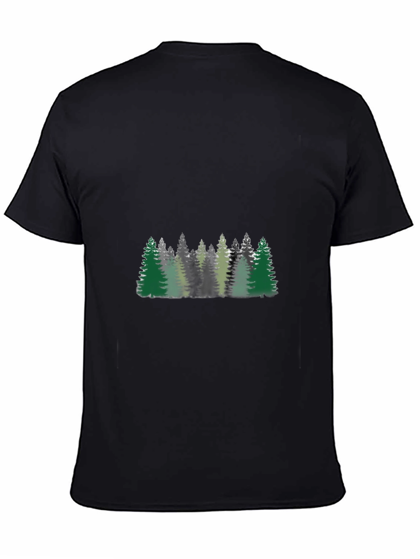 Forest Graphic Print Black T-Shirt